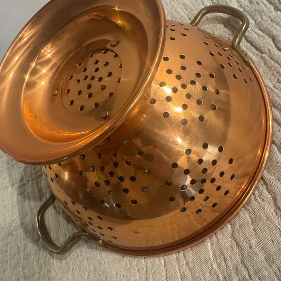 Vintage Copper Colander Made in Portugal - Picture 11 of 13